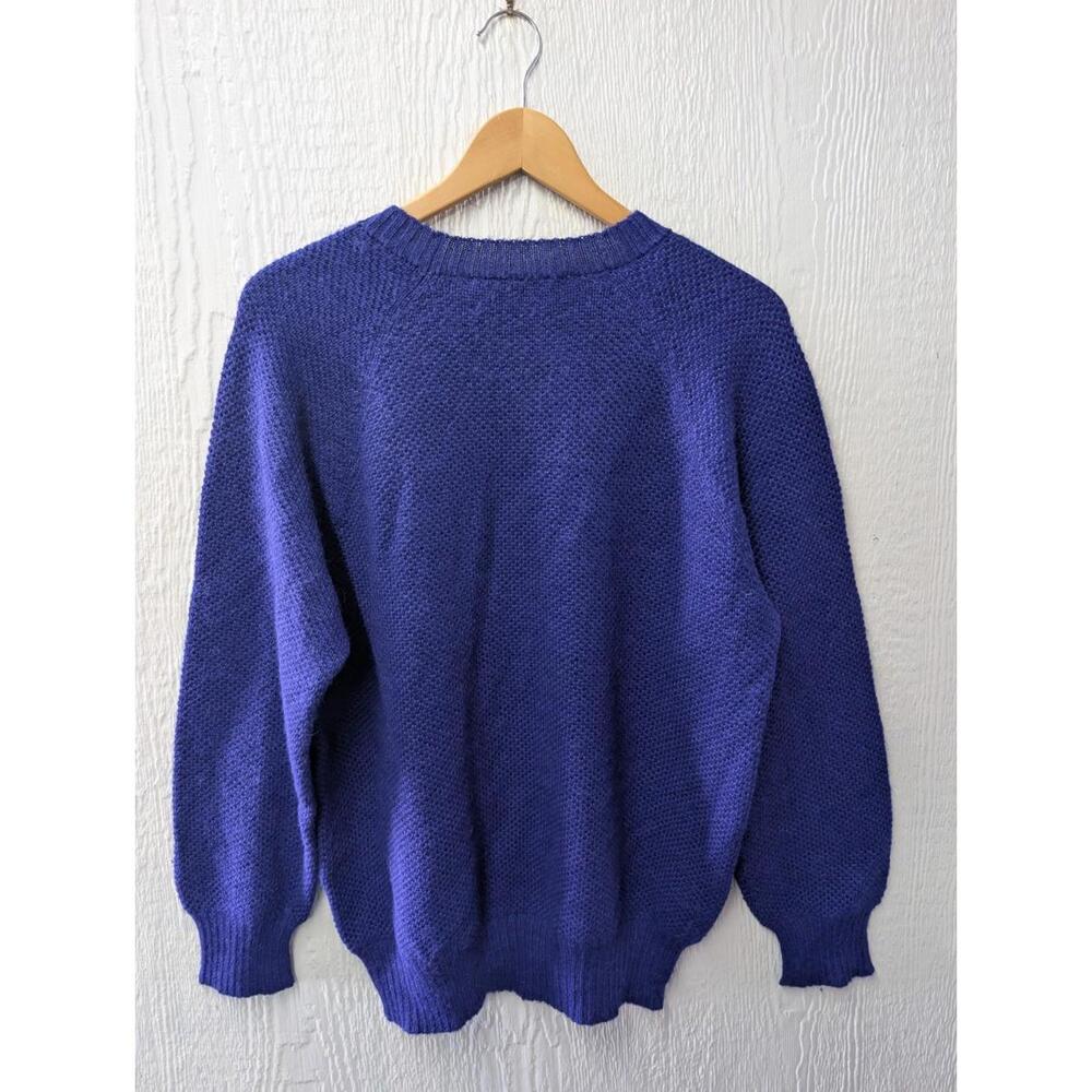 Peruvian Connection 100% Alpaca Blue Knit Sweater Women's Size Large - Picture 6 of 6